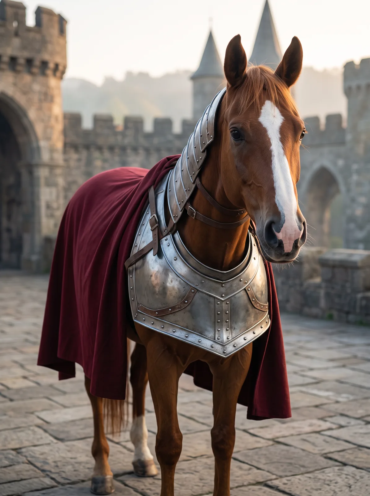 knight portrait of the same AI-generated sample pet