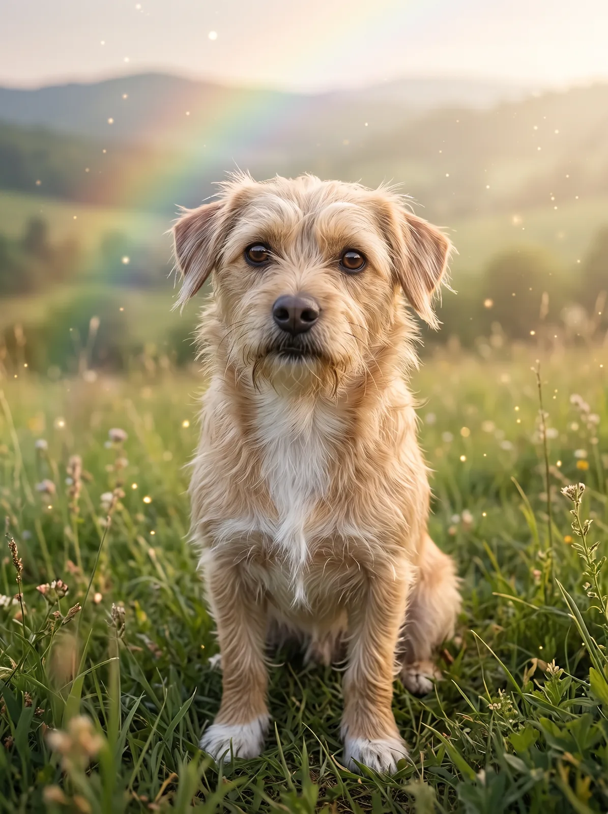 Memorial portrait of an AI-generated sample pet