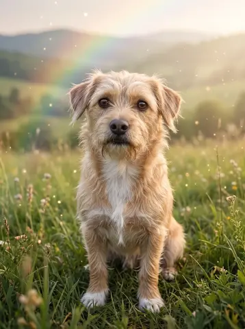 Memorial AI portrait of the same sample dog