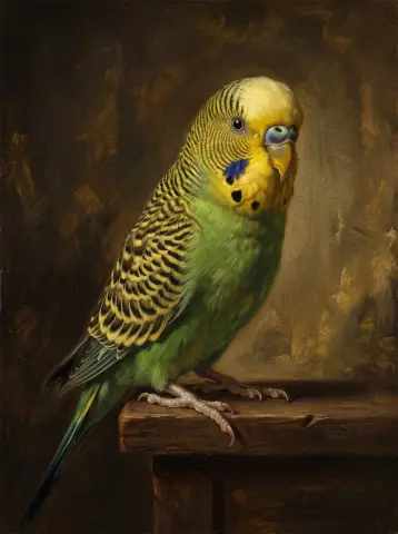 Renaissance AI portrait of the same sample bird