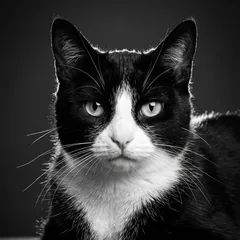 Black & White Studio portrait of an AI-generated sample pet
