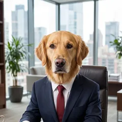 CEO / Office portrait of an AI-generated sample pet