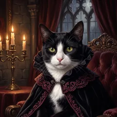 Gothic portrait of an AI-generated sample pet