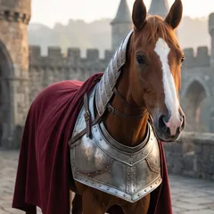 Fantasy Knight portrait of an AI-generated sample pet