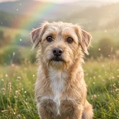Memorial portrait of an AI-generated sample pet