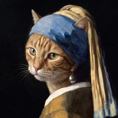Pearl Earring portrait of an AI-generated sample pet