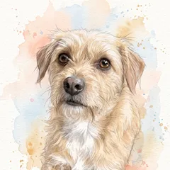 Watercolor portrait of an AI-generated sample pet